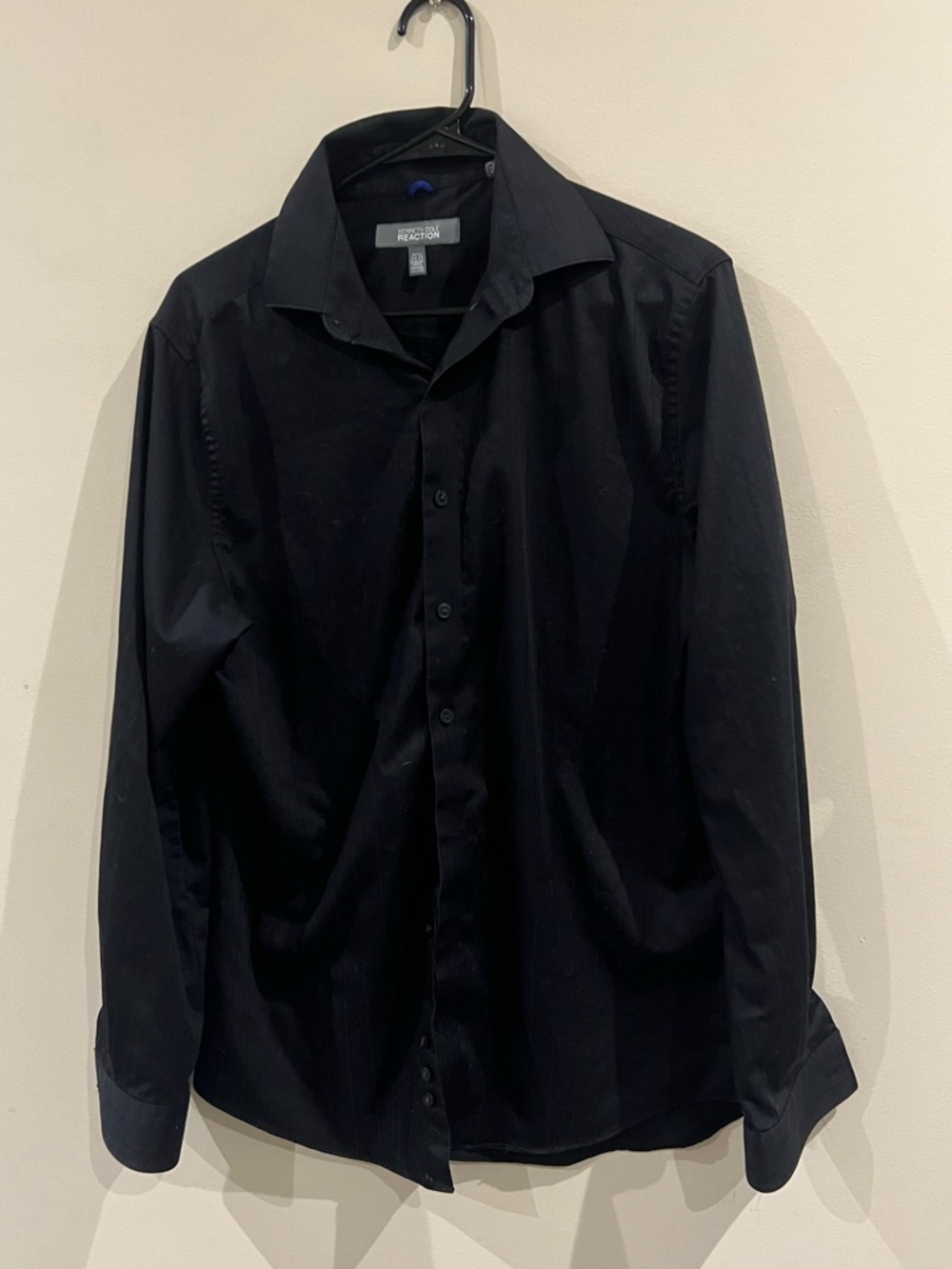 Kenneth Cole Black Men's Long-Sleeve Dress Shirt